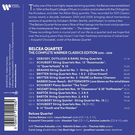 The Complete Warner Classics Edition - CD Audio di Belcea Quartet - 2