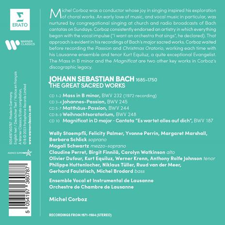The Great Sacred Works - CD Audio di Johann Sebastian Bach,Michel Corboz - 2