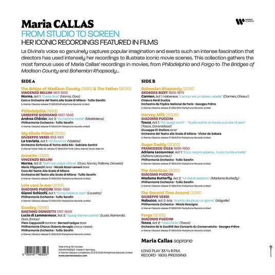 Maria Callas from Studio to Screen - Vinile LP di Maria Callas - 2