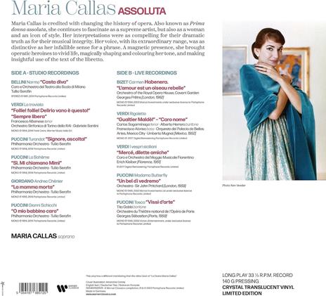 Assoluta (Crystal Vinyl) - Vinile LP di Maria Callas - 3
