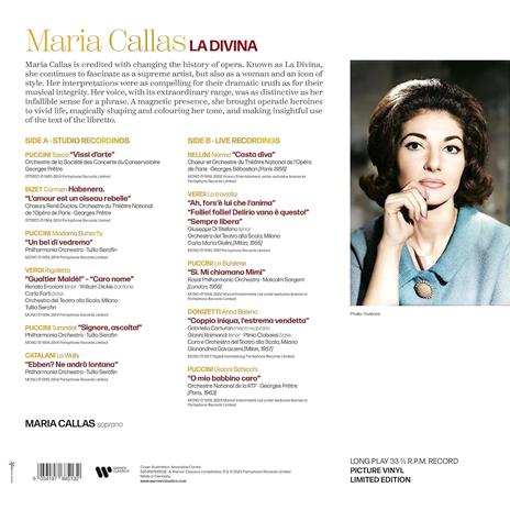 La Divina. The Best of Maria Callas (Picture Disc) - Vinile LP di Maria Callas - 3