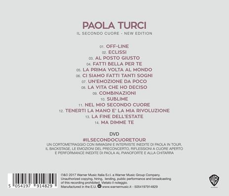 Il secondo cuore (New Edition) - CD Audio + DVD di Paola Turci - 2