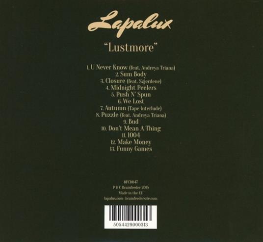 Lustmore - CD Audio di Lapalux - 2