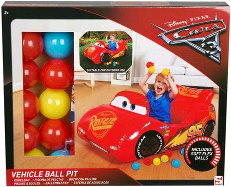 Sambro - Piscina con 10 Palline di Cars 3, Colore: Rosso (DSC8-7094)