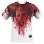 T-Shirt unisex The Walking Dead. Walkers in Face Stain Full Printed