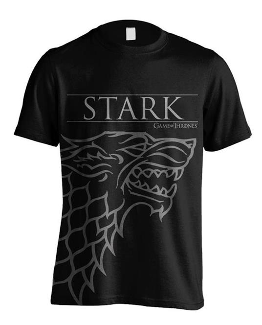 T-Shirt Unisex Tg. S Game Of Thrones: Stark House Sigil Black - 2