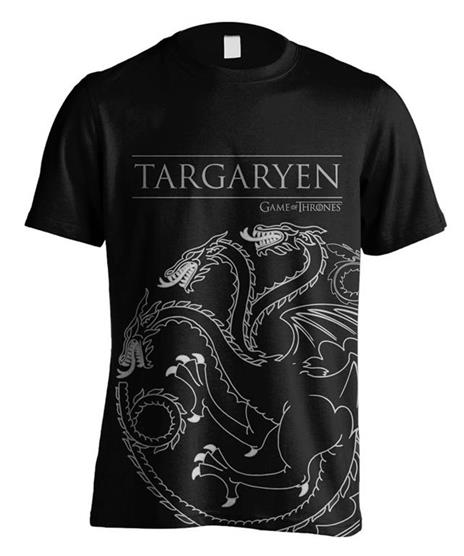 T-Shirt Unisex Tg. M Game Of Thrones: Targaryen House Sigil Black - 2