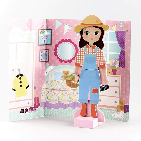 Floss & Rock Fls36P2685 - Sofia Wooden Magnetic Dress Up