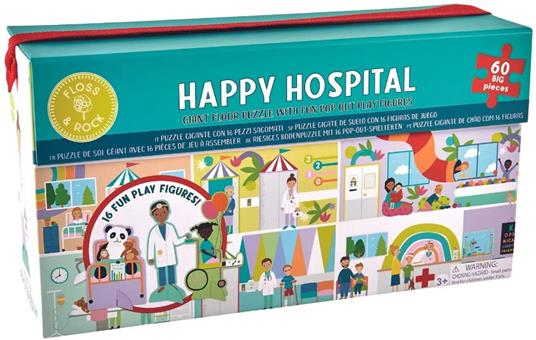 Floss & Rock: 60 pz. Floor Puzzle with Pop Out Pieces  - Happy Hospital