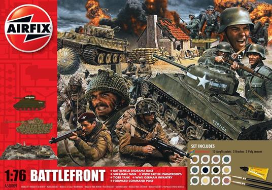 Airfix: D-Day 75Th Anniversary Battlefront Gift Set (Carro Armato In Plastica)