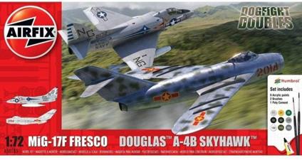 Airfix Mig 17F Fresco Douglas A-4B Skyhawk Dogfight Double Aereo In Plastica