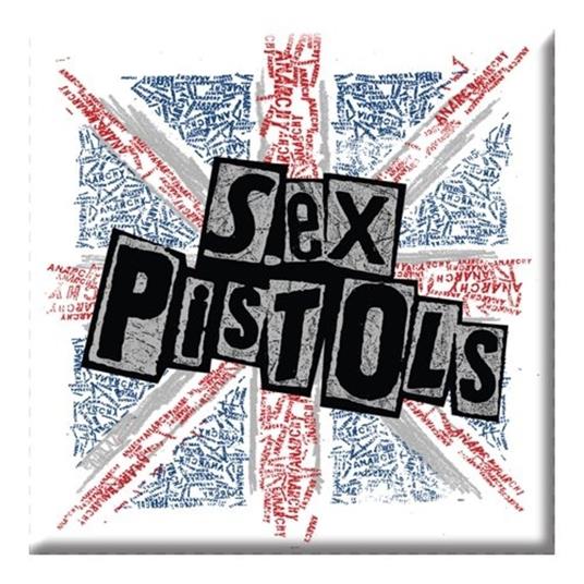 Magnete in metallo Sex Pistols. Logo & Flag