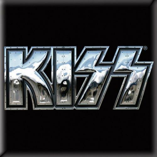 Magnete in metallo Kiss. Chrome Logo