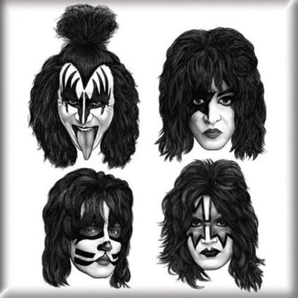 Magnete in metallo Kiss. Graphite Faces