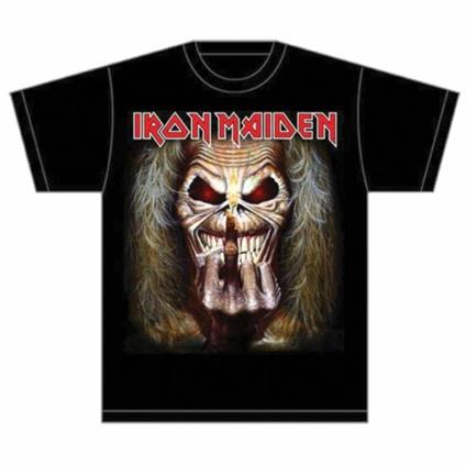 T-Shirt Iron Maiden Men's Tee: Eddie Candle Finger