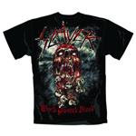 T-Shirt Slayer Men's Tee: World Painted Blood Skull