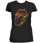 T-Shirt Donna The Rolling Stones - Flaming Tongue