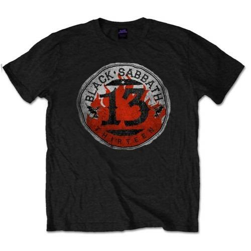 T-Shirt Black Sabbath Men's Tee: 13 Flame Circle