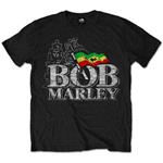 T-Shirt Bob Marley Men's Tee: Distressed Logo