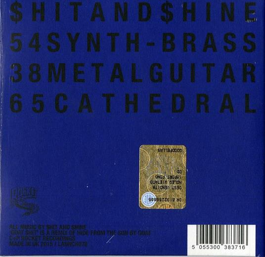 54 Synth-Brass, 38 Metal Guitar, 65 Cathedral - CD Audio di Shit and Shine - 2