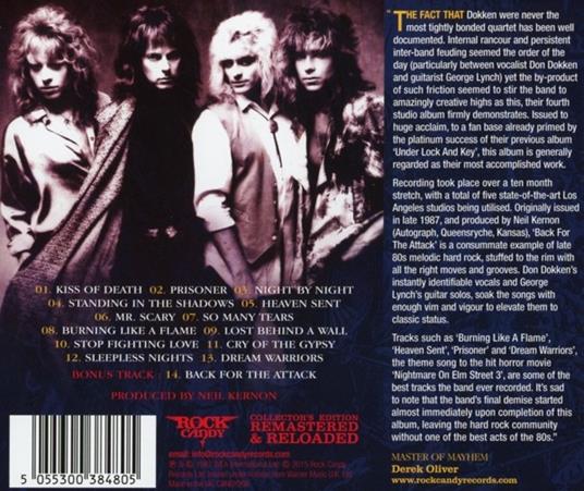 Back for the Attack - CD Audio di Dokken - 2