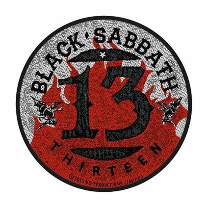Toppa Black Sabbath Sew-on Patch: 13 / Flames Circular