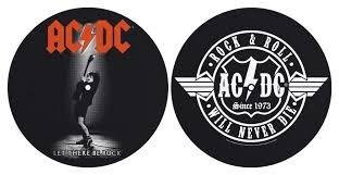 Tappetino Per Giradischi Ac/Dc. Let There Be Rock/Rock & Roll