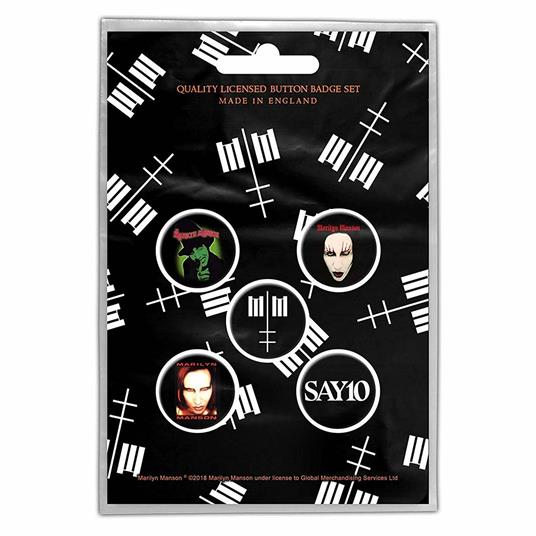 Marilyn Manson: Cross Logo (Badge Pack)