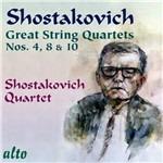 Quartetti per archi n.4, n.8, n.10 - CD Audio di Dmitri Shostakovich,Shostakovich Quartet