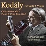 Musica per violoncello e violino - CD Audio di Zoltan Kodaly