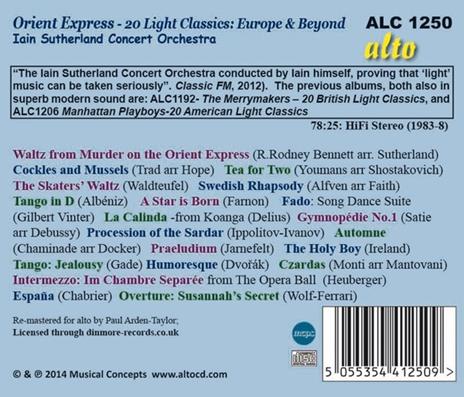 Orient Express. 20 Light Classics - CD Audio di Iain Sutherland - 2