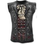 T-Shirt Unisex Spiral. Goth Wrap Allover Sleeveless