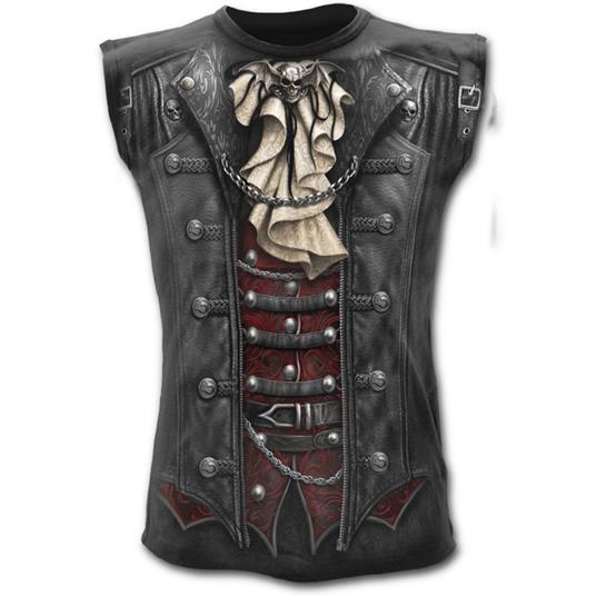 T-Shirt Unisex Spiral. Goth Wrap Allover Sleeveless