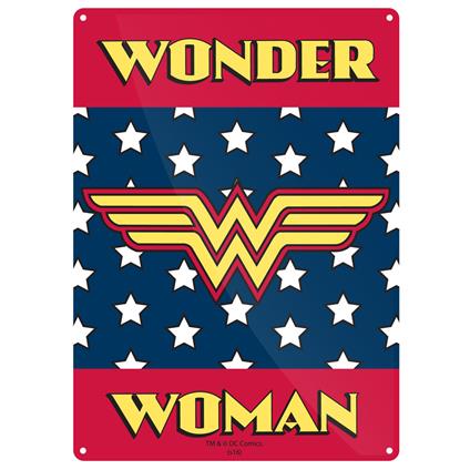 Targa Wonder Woman Logo Piccola in Metallo