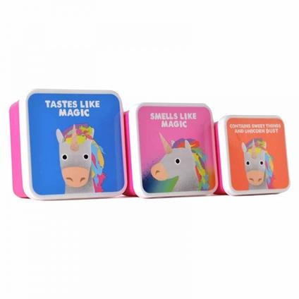 Jolly Awesome. Lunch Boxes Set Of 3 Unicorn.