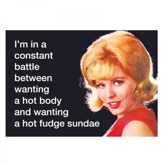 Retro Humour. Magnet Metal. Battle Body