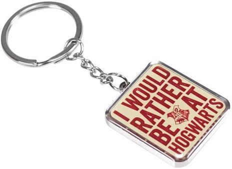 Harry Potter: Rather Be At Hogwarts Metal Keyring (Portachiavi)