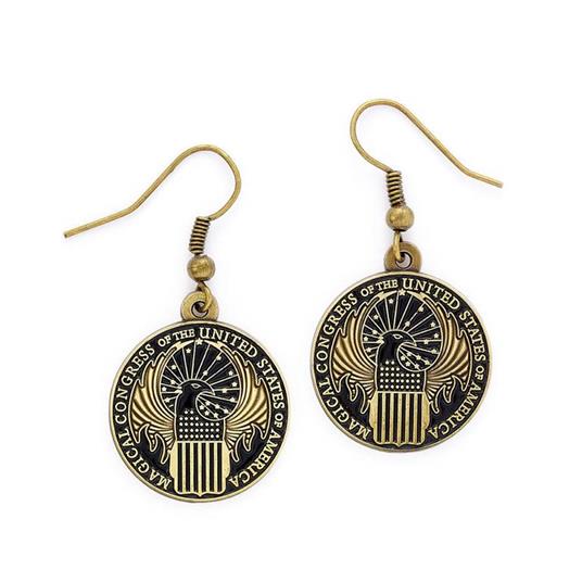 Fantastic Beasts Magical Congress Earrings (antique brass plated)