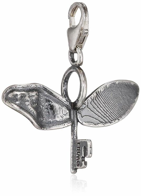 Ciondolo Harry Potter. Sterling Silver Flying Key With Broken Wing Clip On