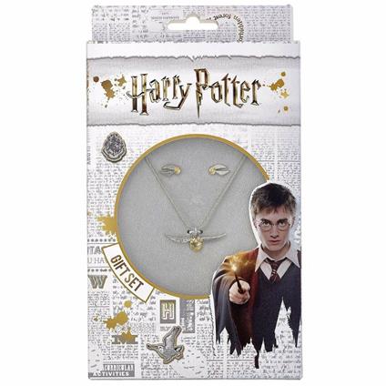 Set Collana+Pin Badge Harry Potter. Harry Potter Golden Snitch