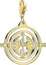 Ciondolo Harry Potter Sterling Silver Gold Plated Time Turner Clip on Charm Embellished with Swarovski Crystals