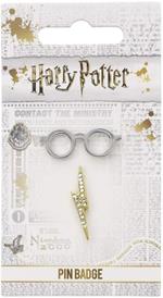 Harry Potter Glasses & Lightning Bolt Pin Badge