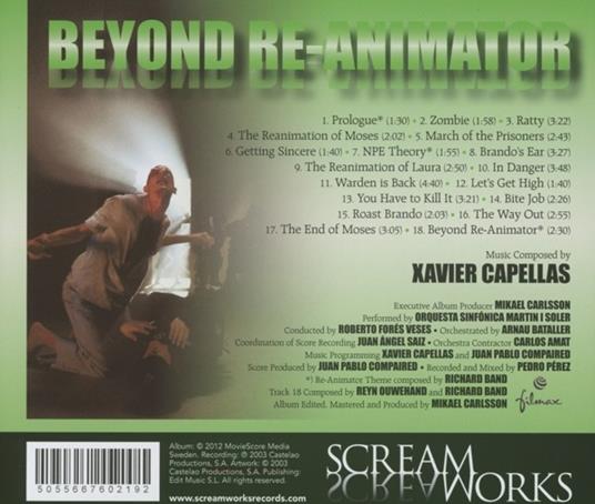 Beyond Re-Animator - CD Audio di Xavier Capellas - 2