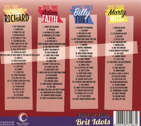 Four By Four. Brit Idols - CD Audio - 2