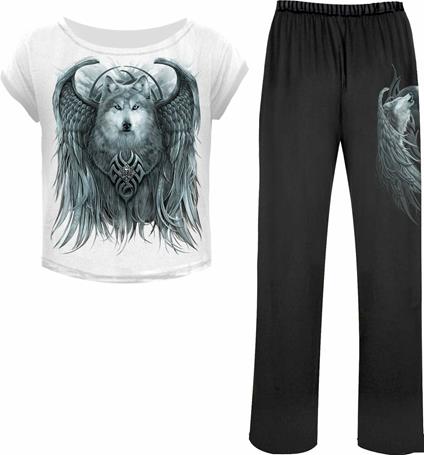 Pigiama Donna Tg. S Spiral. Wolf Spirit. 4Pc Gothic Set