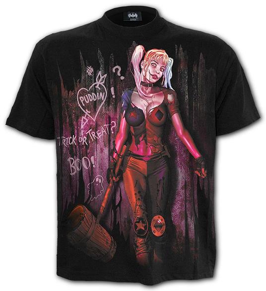 Spiral: Harley Quinn - Trick Or Treat - Front Print Black (T-Shirt Unisex Tg. 2XL)