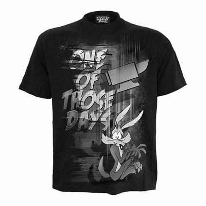 T-Shirt Unisex Tg. M Looney Tunes: Spiral Direct - Coyote - Black
