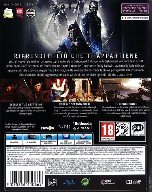 Dishonored 2 - PS4 - 5
