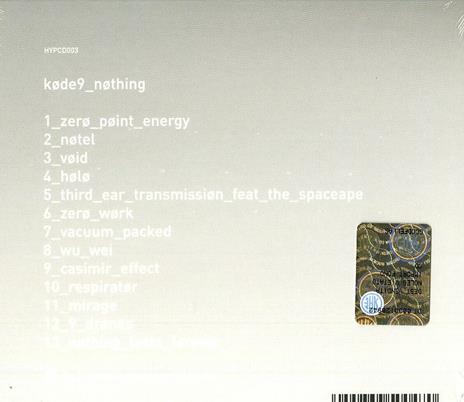 Nothing - CD Audio di Kode 9 - 2