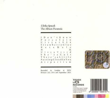 Album Paranoia - CD Audio di Ulrika Spacek - 2